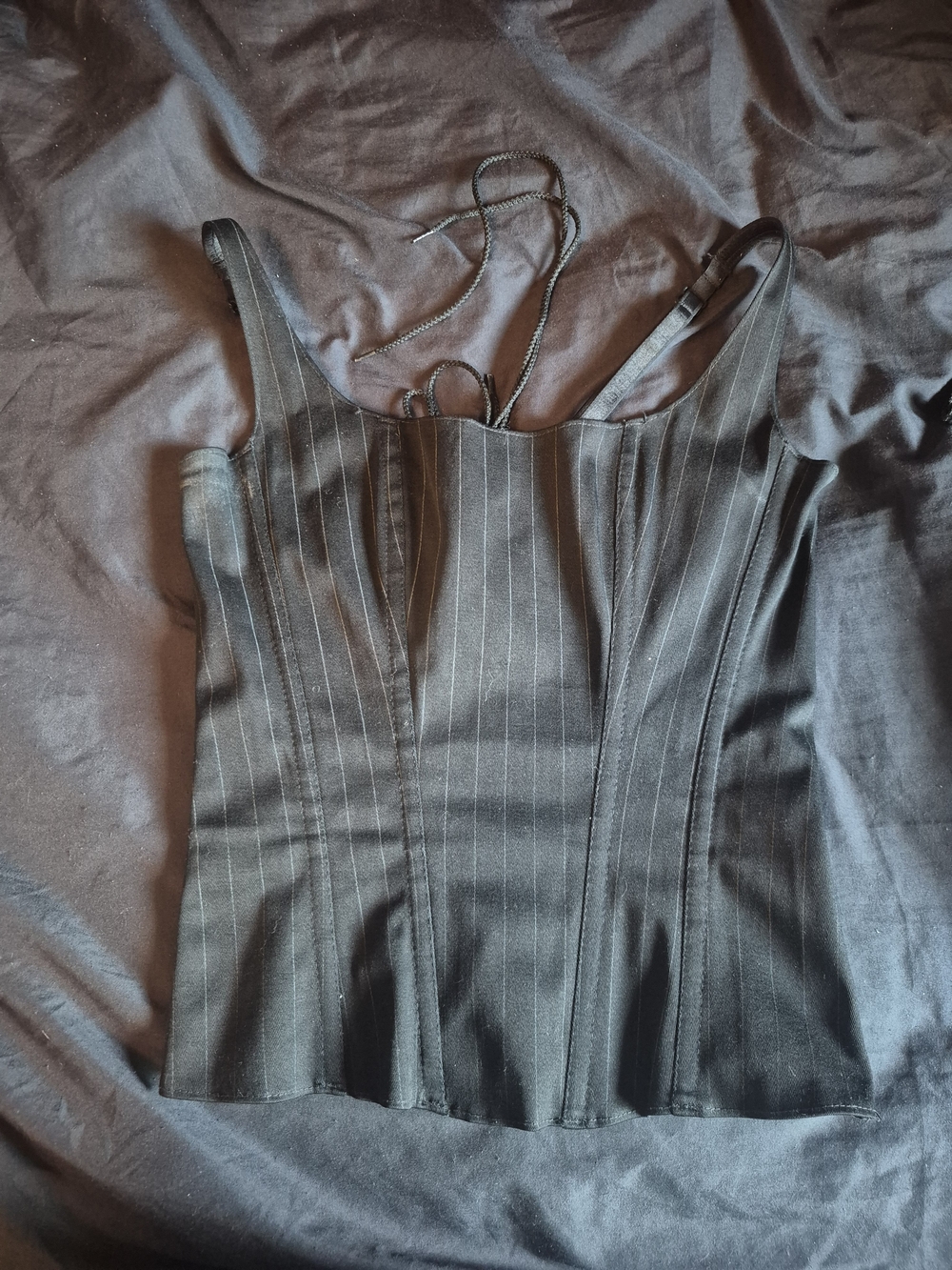 Black Pinstripe Corset